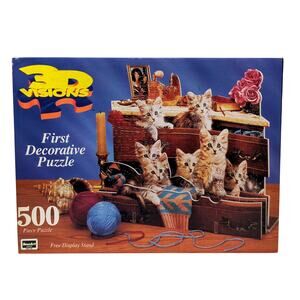 3D Visions 500 Pieces Cats Jigsaw Puzzle The First Decorative Puzzle New Sealed